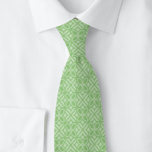 Corbata Hojas de Menta y Líneas