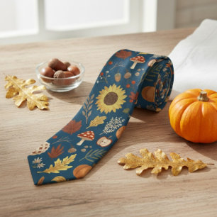 Corbata Hojas de otoño con un toque de Acción de Gracias