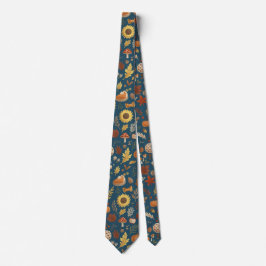 Corbata Hojas de otoño con un toque de Acción de Gracias