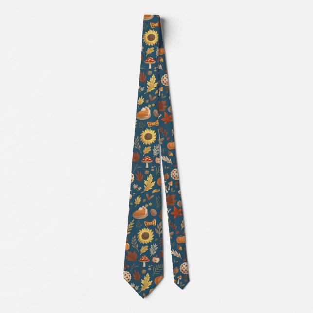 Corbata Hojas de otoño con un toque de Acción de Gracias (Anverso)