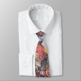 Corbata Hojas de otoño rojas