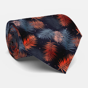 Corbata Hojas de palma diseño tropical