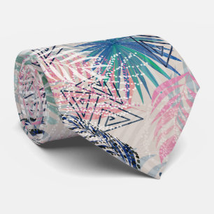 Corbata Hojas de palma, tropicales, botánicas, hojas, jung