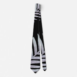 Corbata Hojas de plata acuarela