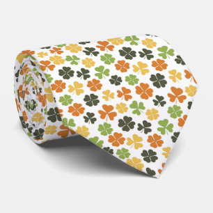 CORBATA HOJAS DE TREBOL PATRÓN DE SAN PATRICIO
