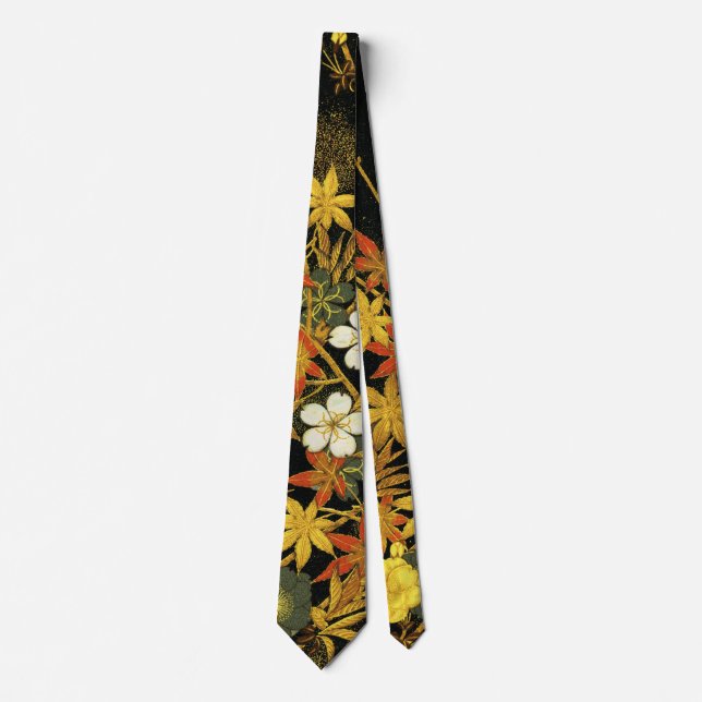 Corbata Hojas japonesas de otoño Antiguo Botánico (Anverso)