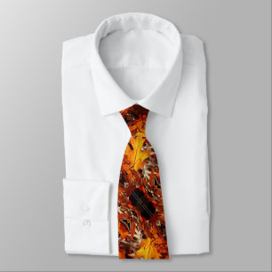 Corbata Hojas otoñales del neumático masculino