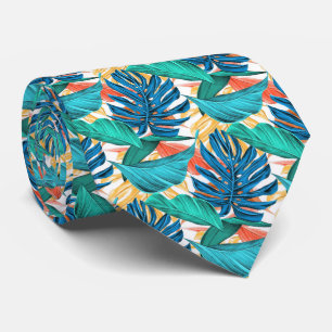 Corbata Hojas tropicales exóticas 1