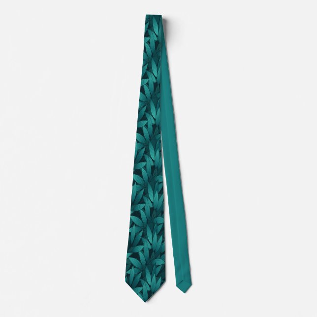 Corbata Hojas tropicales gradiente (Anverso)