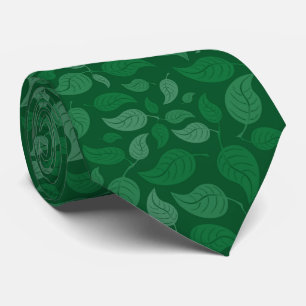 Corbata Hojas verdes
