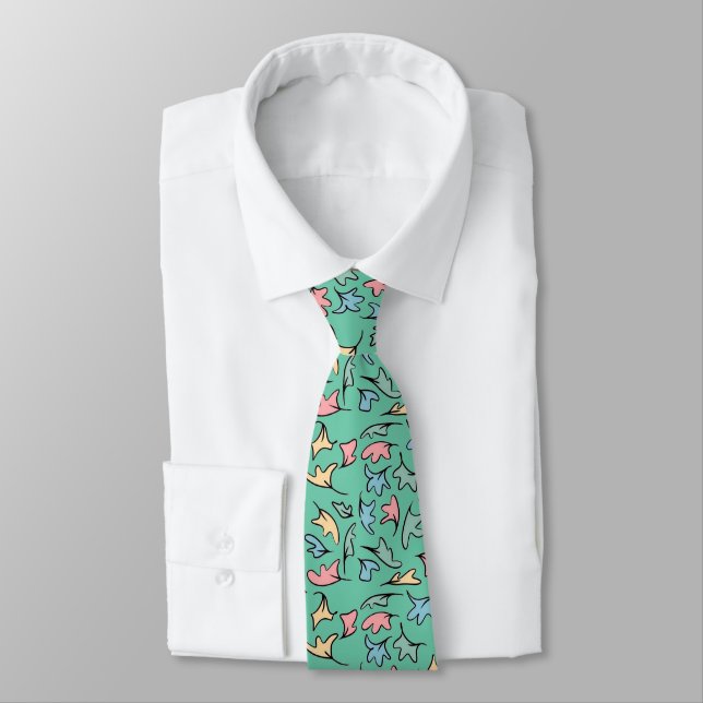 Corbata Hojas Verdes de Pastel (Atado)