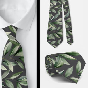 Corbata Hojas Verdes Vegetación Botánica Casual