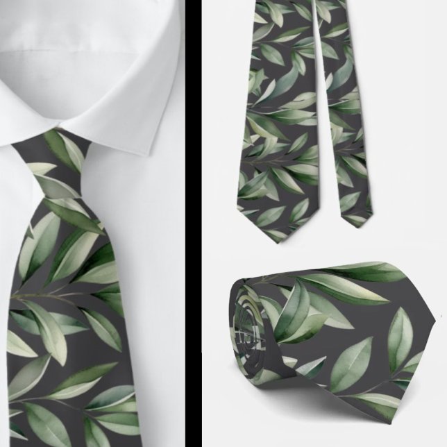 Corbata Hojas Verdes Vegetación Botánica Casual (Subido por el creador)