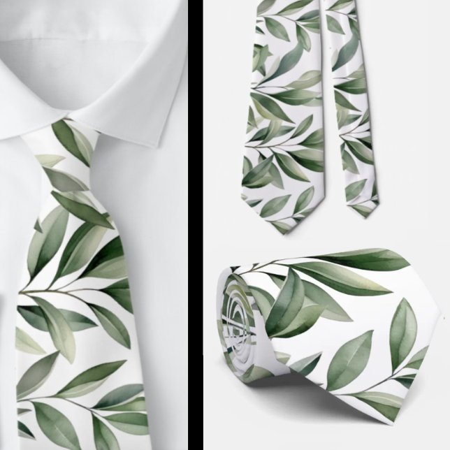 Corbata Hojas verdes vegetación natural botánico Casual (Subido por el creador)