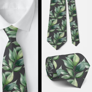 Corbata Hojas Verdes Vegetación Verde Botánica Casual