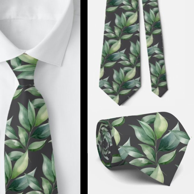 Corbata Hojas Verdes Vegetación Verde Botánica Casual (Subido por el creador)
