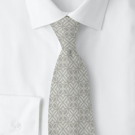 Corbata Hojas y líneas grises de paloma
