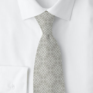 Corbata Hojas y líneas grises de paloma