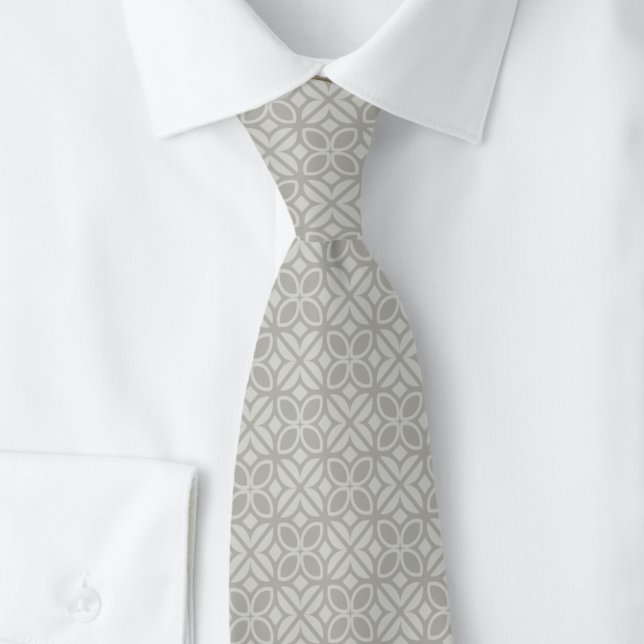 Corbata Hojas y líneas grises de paloma (Subido por el creador)