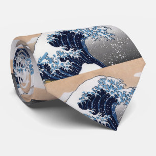 Corbata Hokusai, la gran ola de Kanagawa