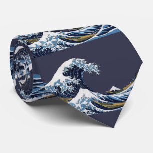Corbata Hokusai, la gran ola de Kanagawa