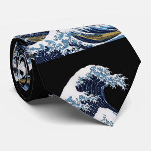 Corbata Hokusai , La gran ola de Kanagawa ネ タ イ