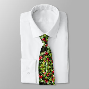 Corbata Hole Holly Berries para hombres