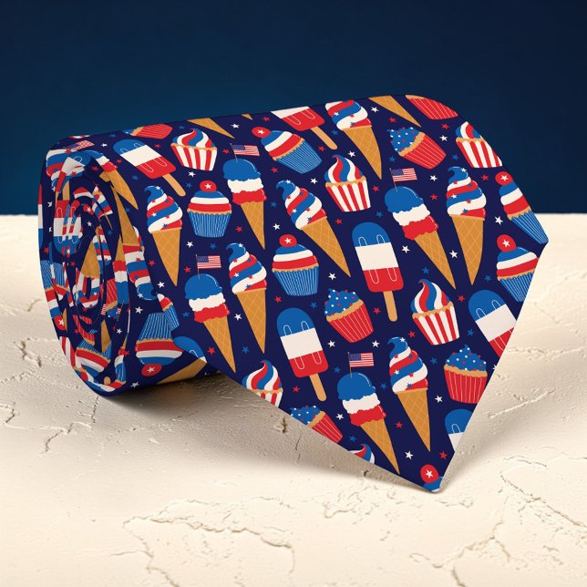 Corbata Holiday - Fourth of July Patriotic Necktie (Subido por el creador)