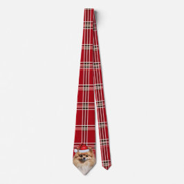Corbata Holiday Pomeranian Dog Red Plaid Christmas