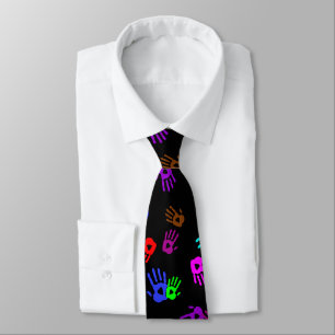 Corbata holiES - patrón de color manos 1 + tu trasero.