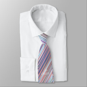 Corbata Holográfico Cute Striped Girly