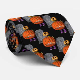 Corbata Hombre calabaza Tombstone Halloween Funny