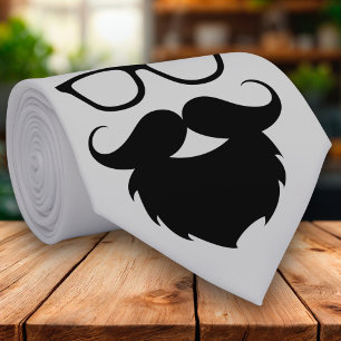 Corbata Hombre con barba divertida totalmente crecida