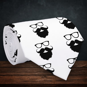Corbata Hombre de barba divertida de crecimiento completo