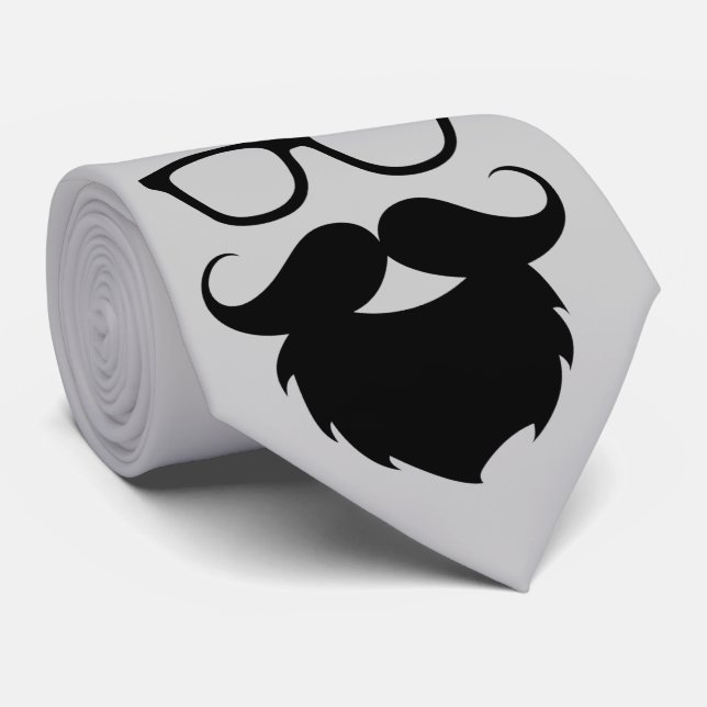 Corbata Hombre divertido maduro de la barba (Enrollado)