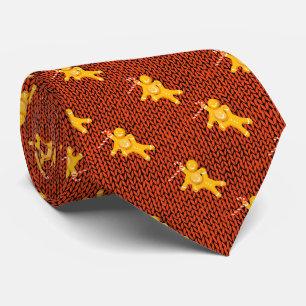 Corbata Hombre festivo de pan de jengibre en Navidades cóm
