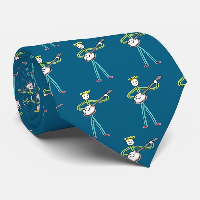 Corbata Hombre palo de Banjo  (Enrollado)