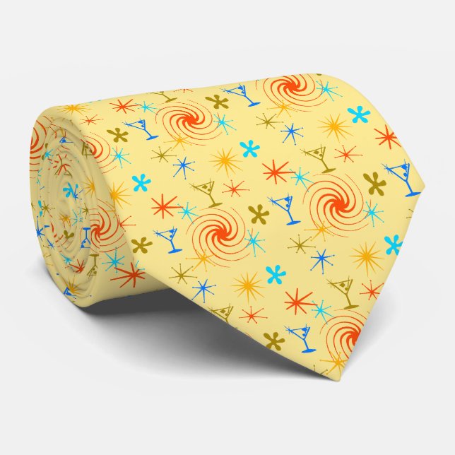 Corbata Hombre publicitario Martini Foulard Amarillo de do (Enrollado)