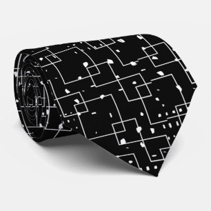 Corbata Hombres abstractos modernos y elegantes en blanco