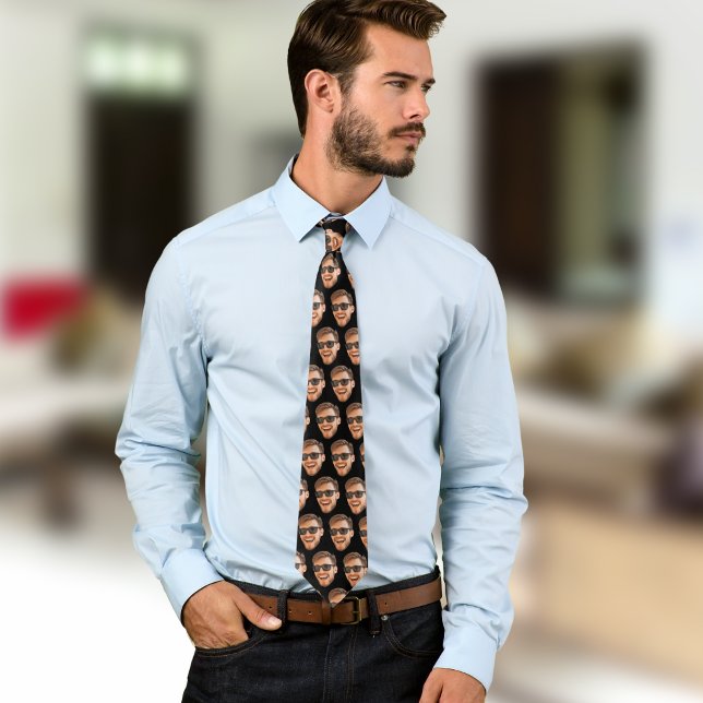 Corbata Hombres con fotos divertidas y graciosas personali (Custom Funny Photo Face Men Neck Tie
)