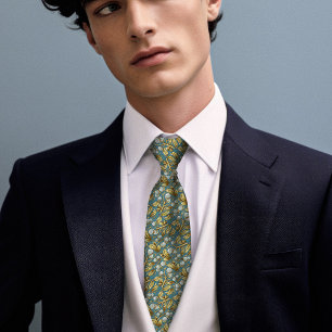 Corbata Hombres de la era victoriana de la nieve floral