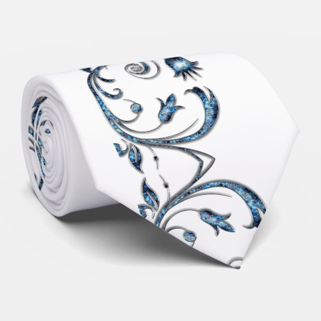 Corbata Hombres diseñadores atados con azul (Enrollado)