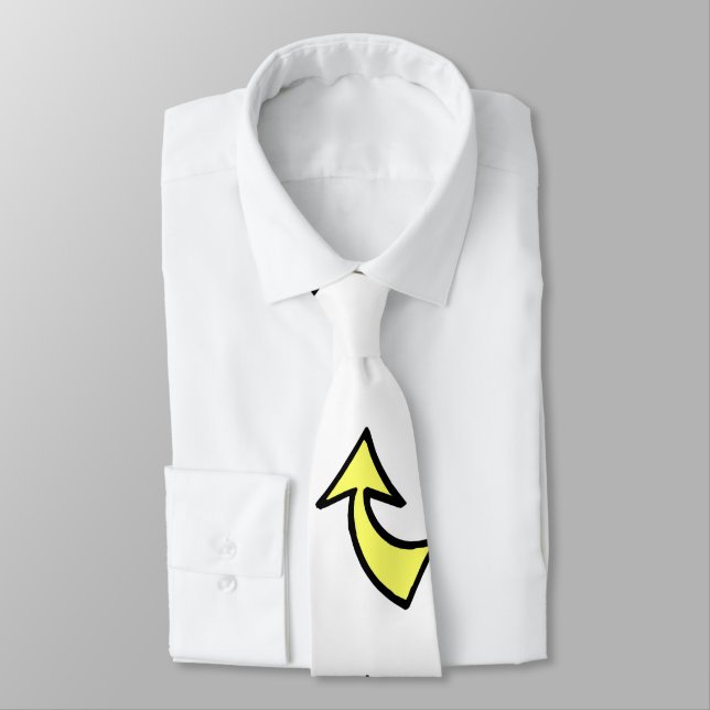 Corbata Hombres Diseñadores Ties Happy Yellow Arrow (Atado)