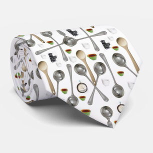 Corbata Hombres diseñadores vinculan cucharas