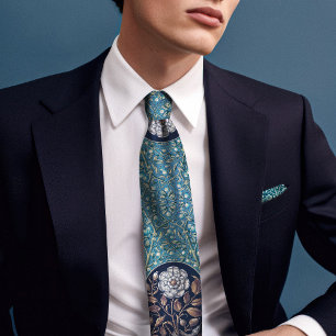 Corbata Hombres Flor Rosa Serpiente Snowberry de la Era Vi