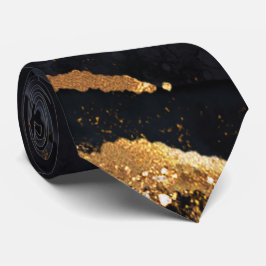Corbata Hombres modernos de edad negra y oro