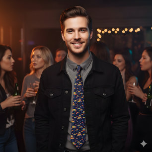 Corbata Hongos bioluminiscentes retro