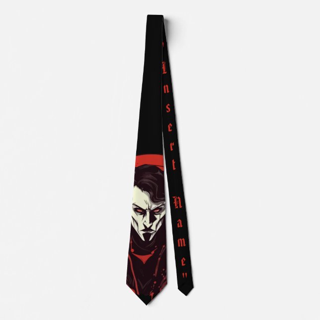 Corbata Horror de ojos rojos (Anverso)