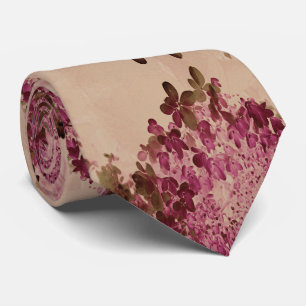 Corbata Hortensia Limelight Elegante de Color Carmesí y Ma