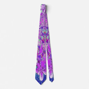 Corbata Hortensia Limelight Elegante Morada y Azul